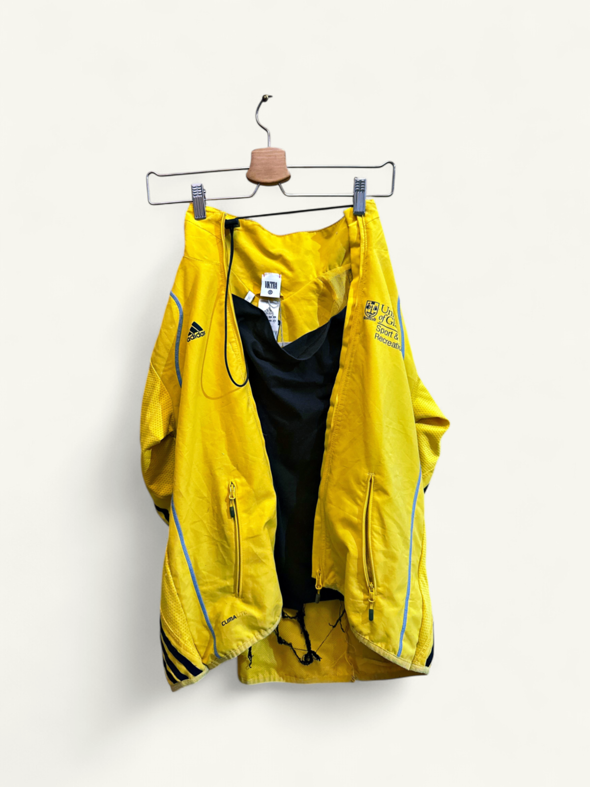 Yellow track-jacket balloon skirt