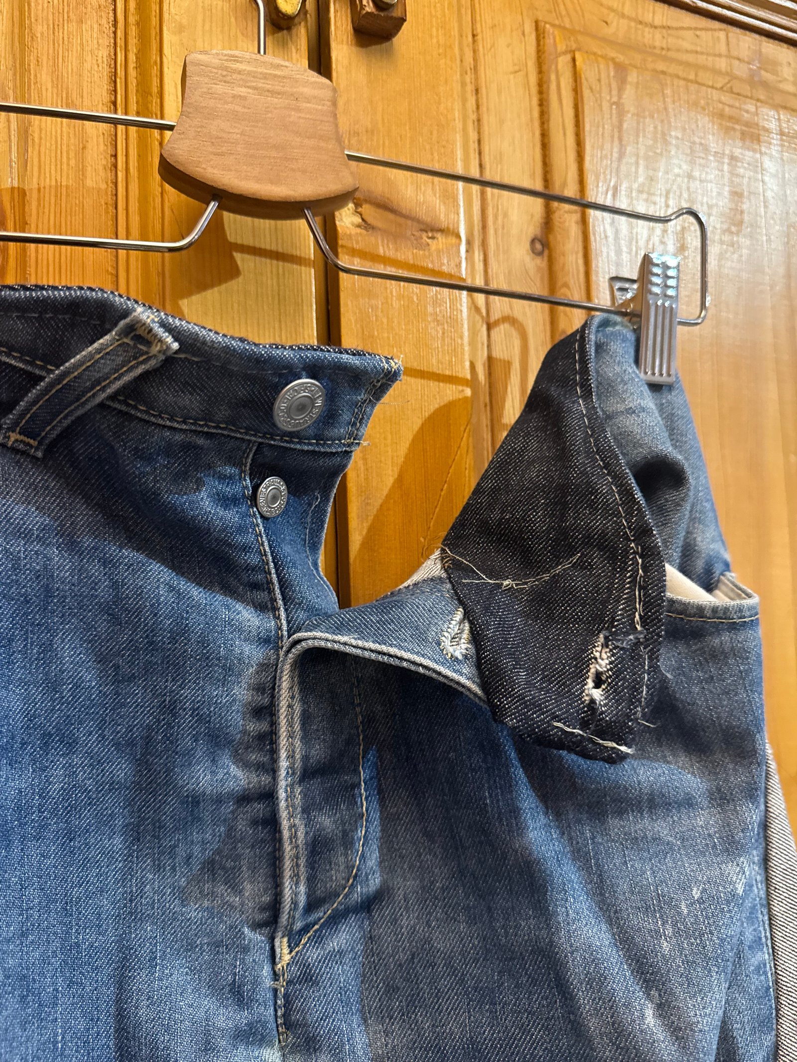 Jeans-to-maxi denim skirt