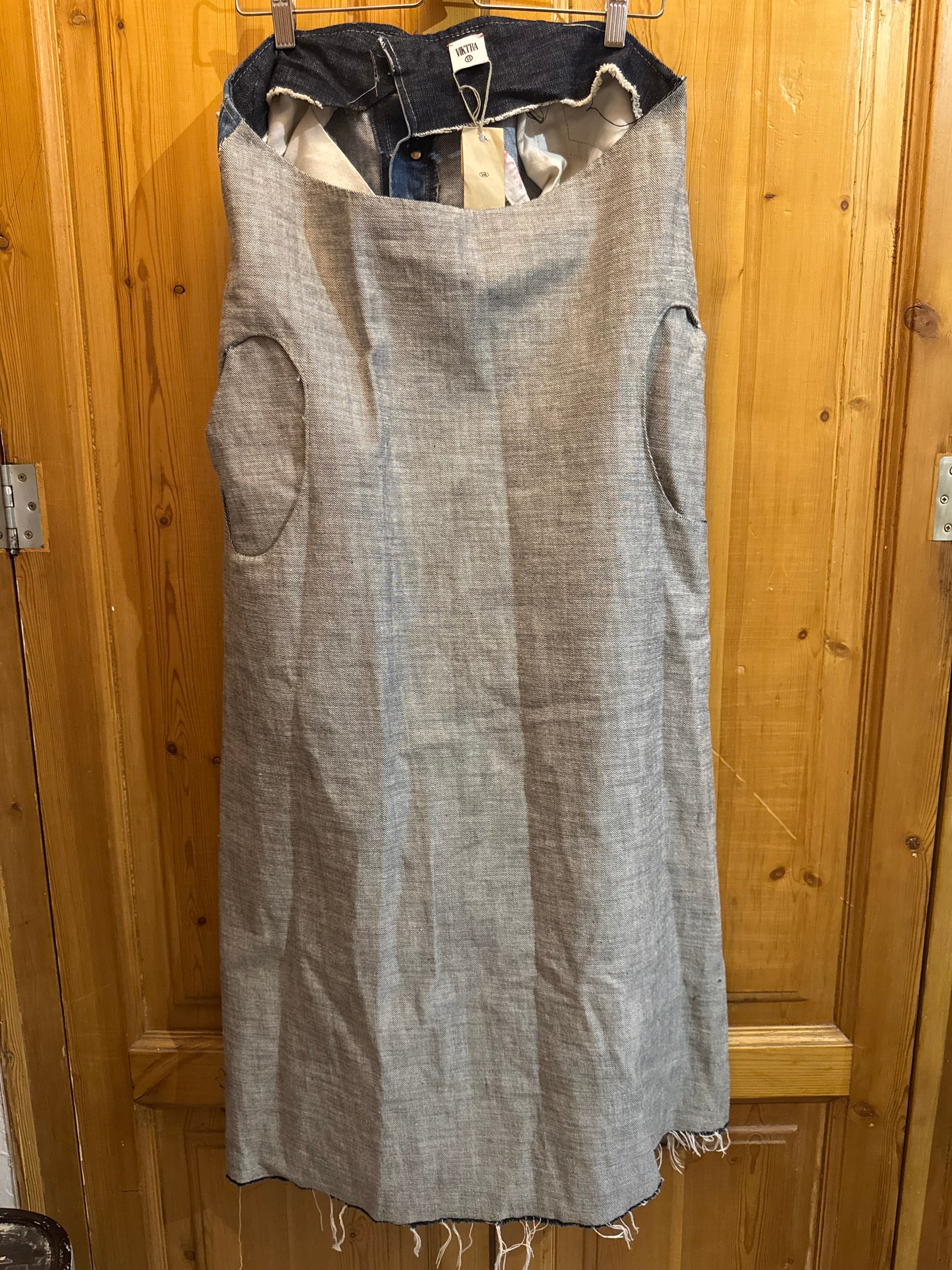 Jeans-to-maxi denim skirt
