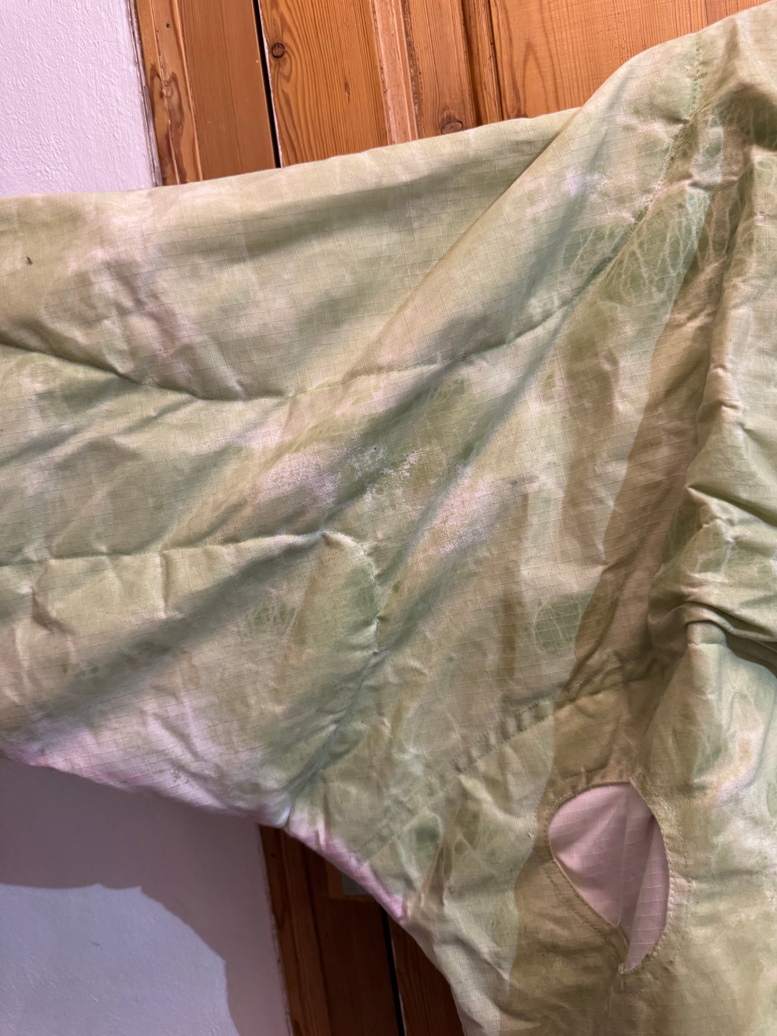 Faded green oversized zip jacket