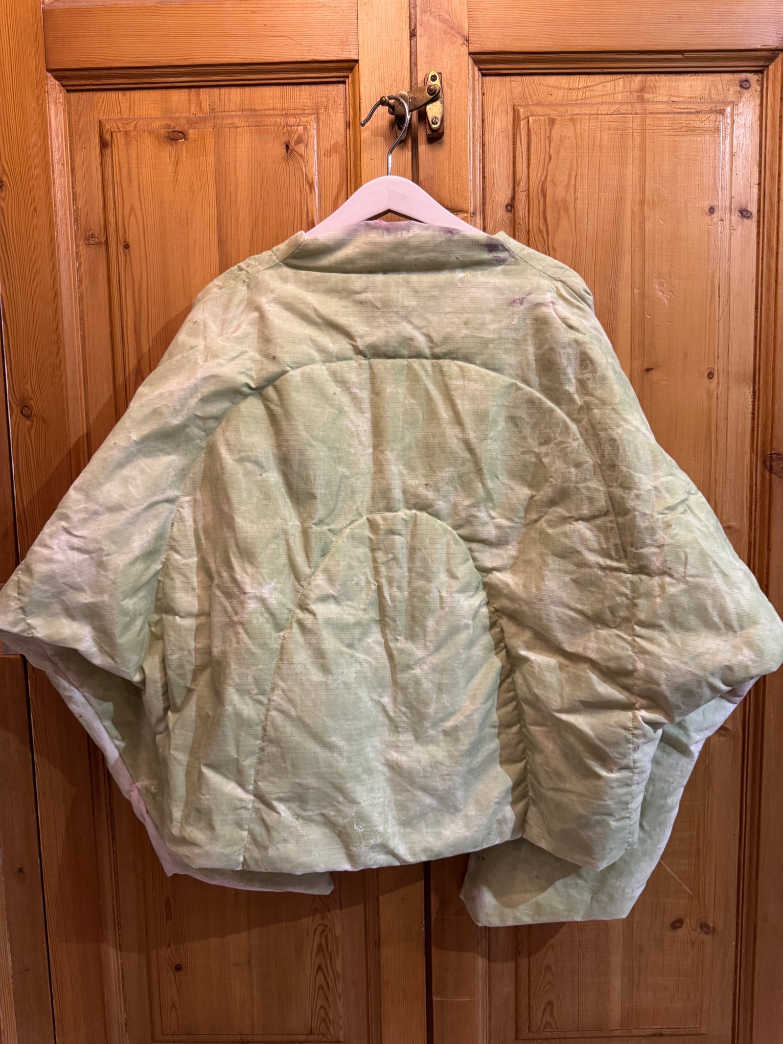 Faded green oversized zip jacket