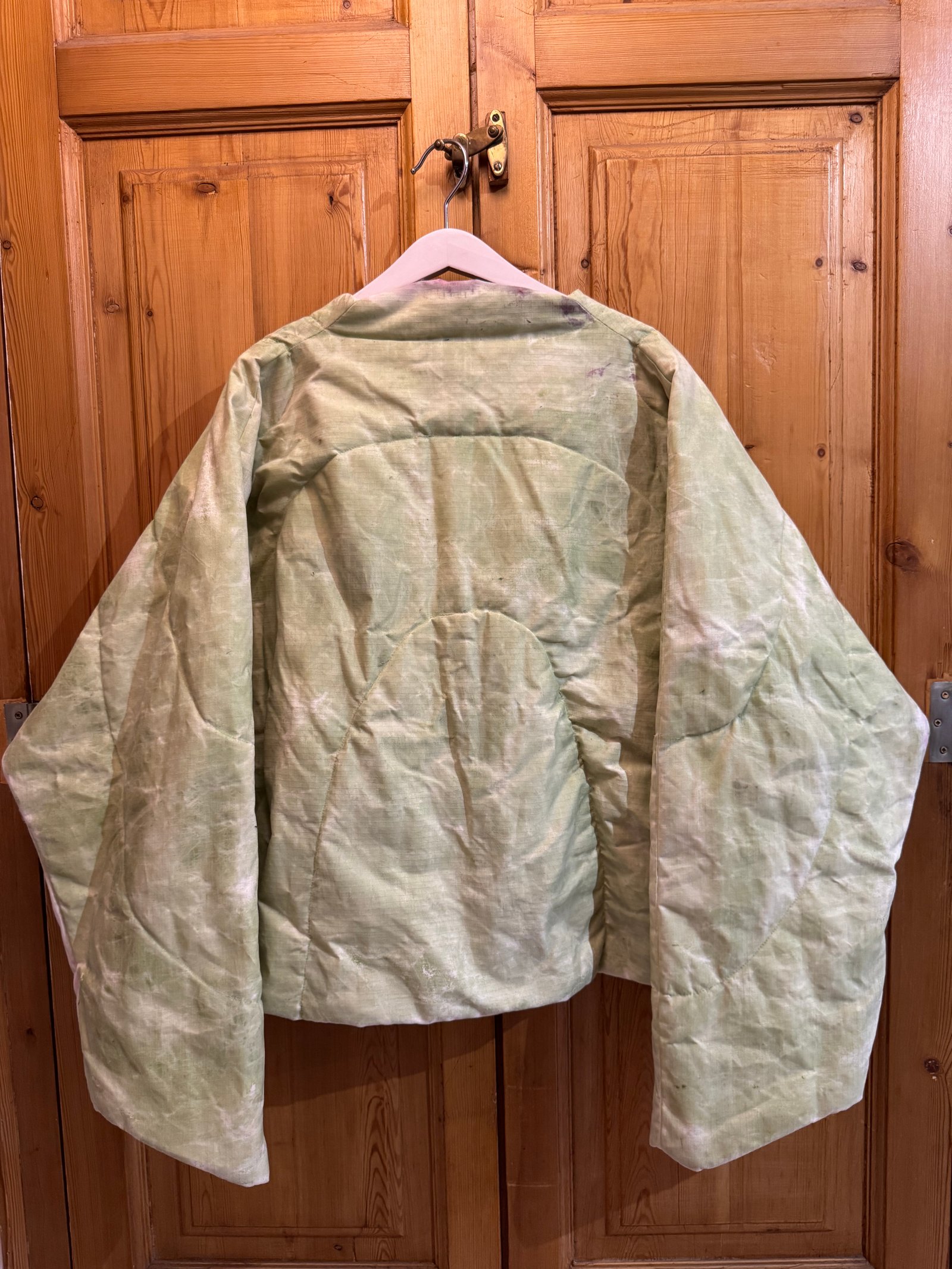 Faded green oversized zip jacket